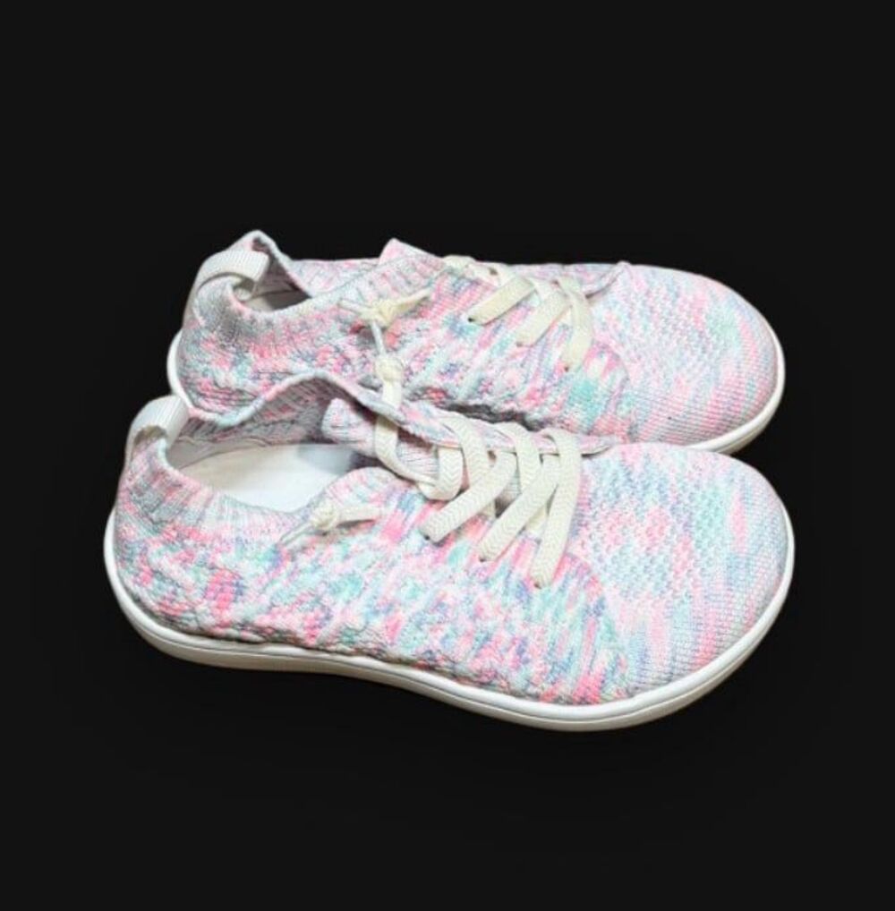 LeIsfIt Kids Barefoot Shoes Wide Toe Box Pastel Tie Dye Knit Sneakers 5.5 Toddle